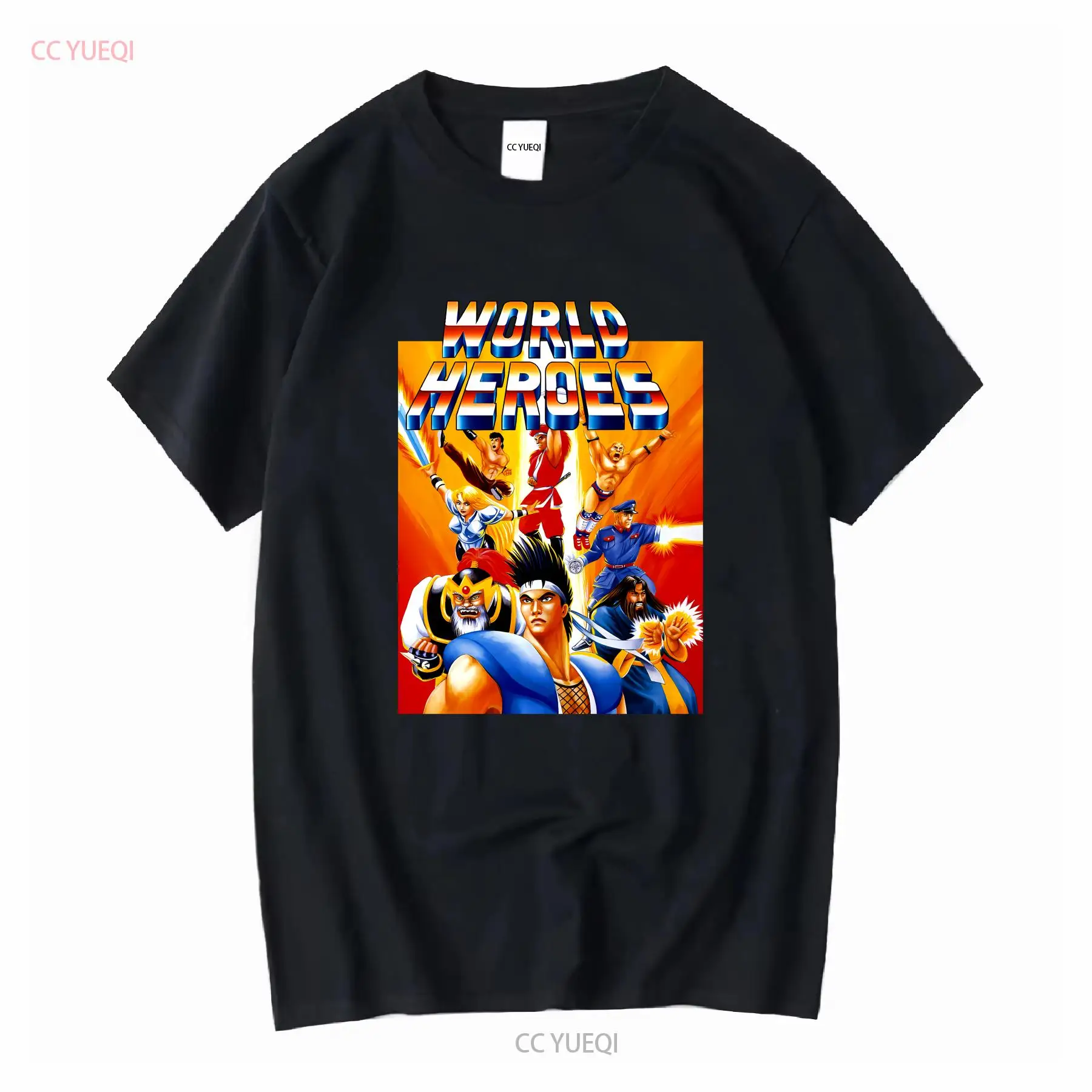 Retro Gaming T Shirt - World Heroes Classic NEO GEO วิดีโอเกม