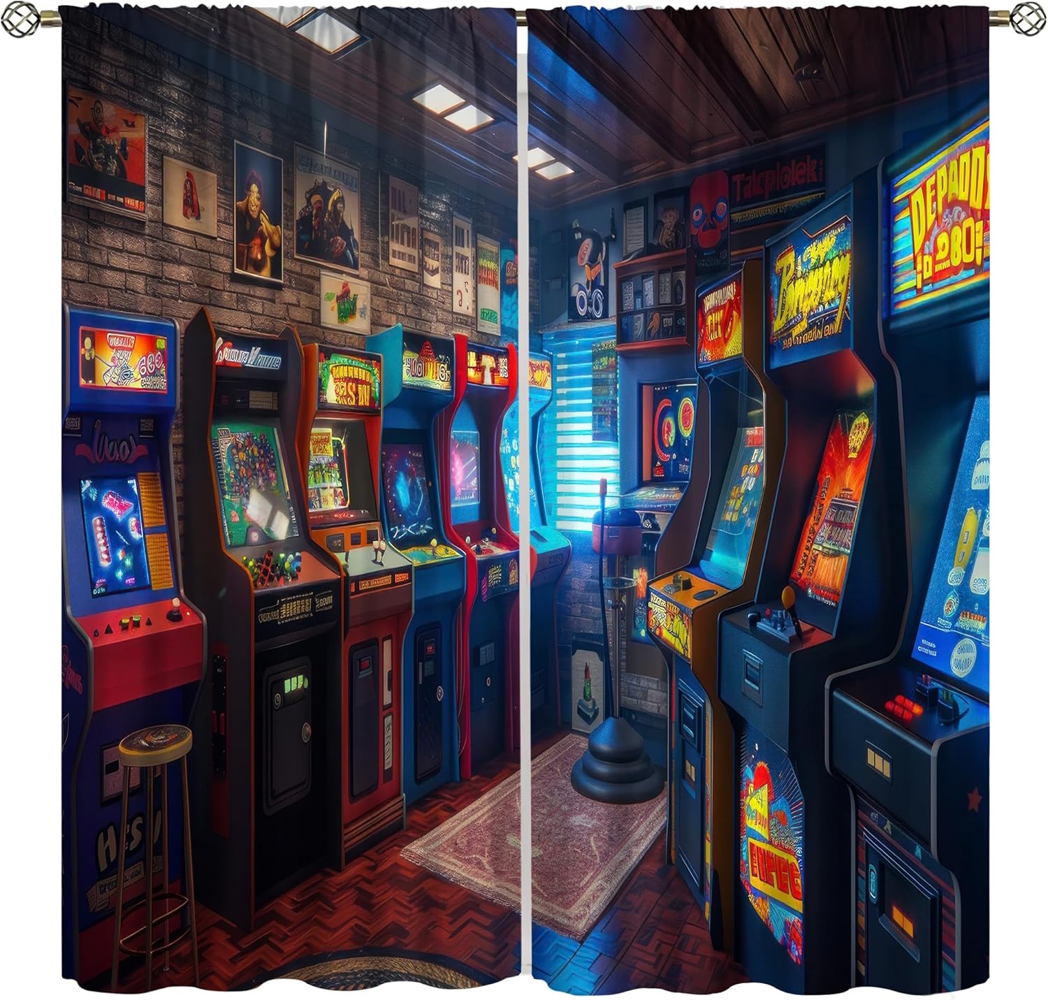 ผ้าม่านกันแสงสไตล์อาร์เคดยุค 9 - Retro Gaming Youtube บทวิจารณ์และราคา